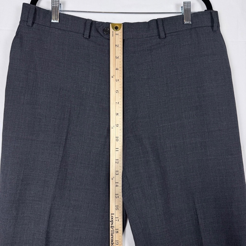 Lauren Ralph Lauren Mens Dress Pants Gray 38R 100% Wool Executive Wedding - Picture 6 of 8